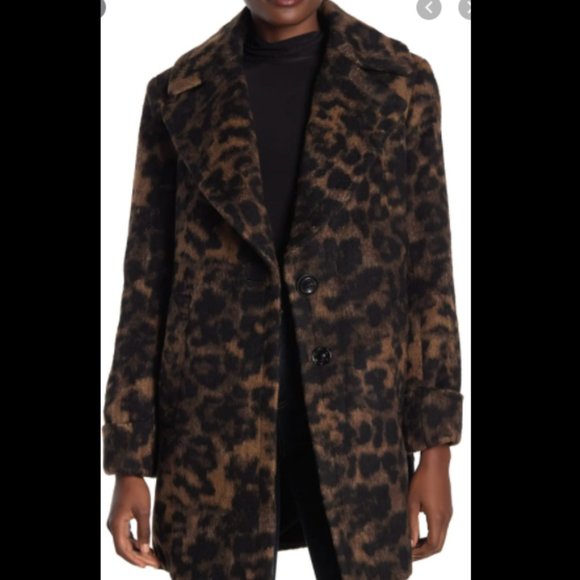 kensie leopard coat
